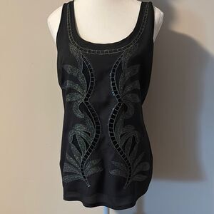 Express Black Embellished Women's Tank Top. Size Medium